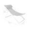 Armen Living Wave Outdoor Patio Aluminum Deck Chair in White Powder Coated Finish with Gray Sling Textilene LCWALOWH - alternate 7